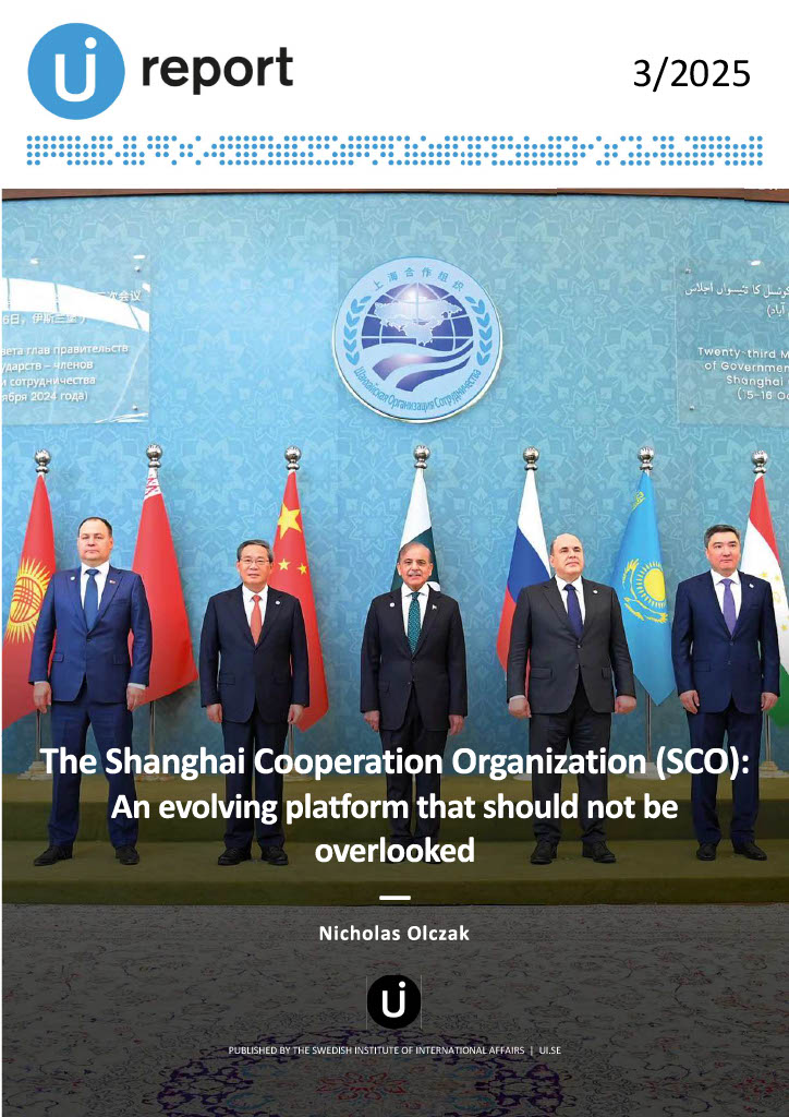 The Shanghai Cooperation Organization (SCO):  An evolving platform that should not be overlooked