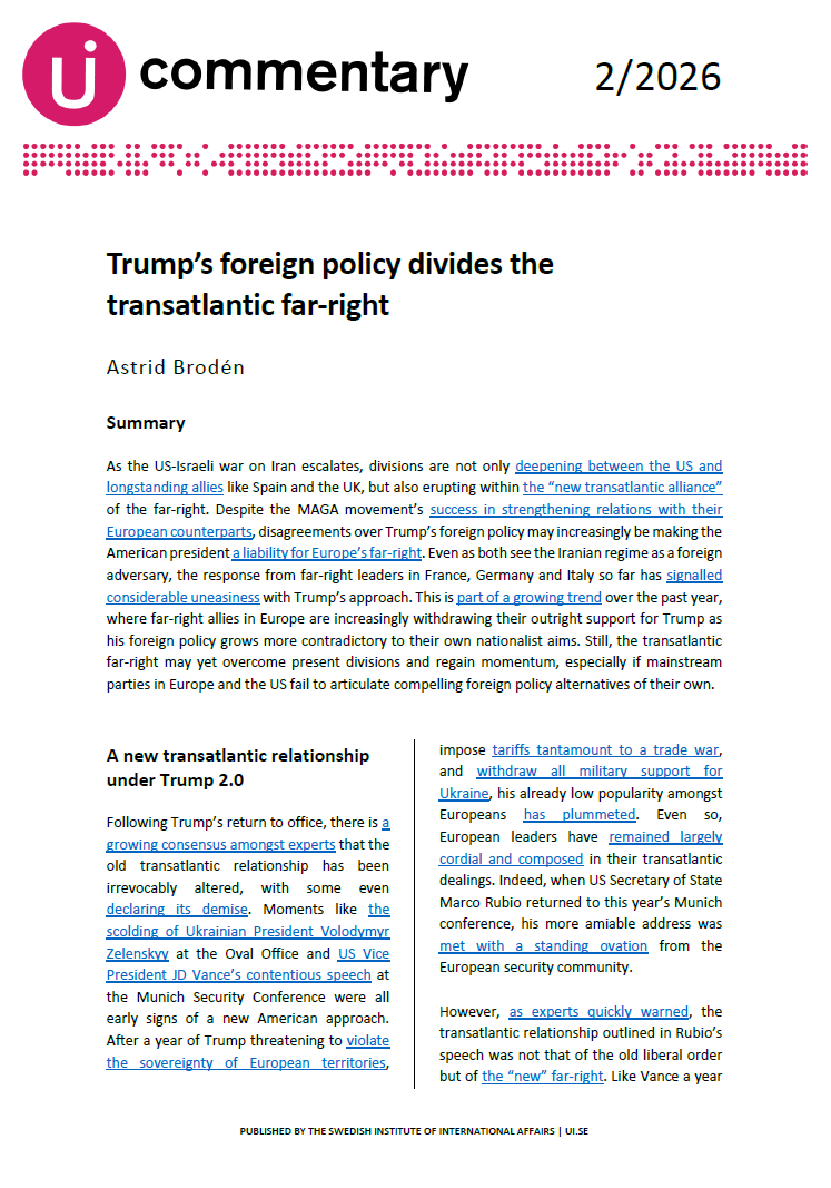 Trump's foreign policy divides the transatlantic far-right